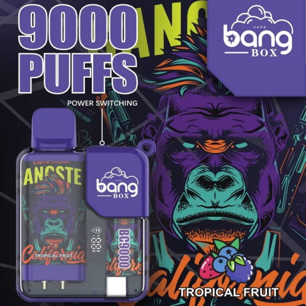 Bang Box 9000 Puffs 0% 2% 3% 5% Nicotina Recarregável LED Pover Display Vape Descartável Atacado - HelpVape - 3