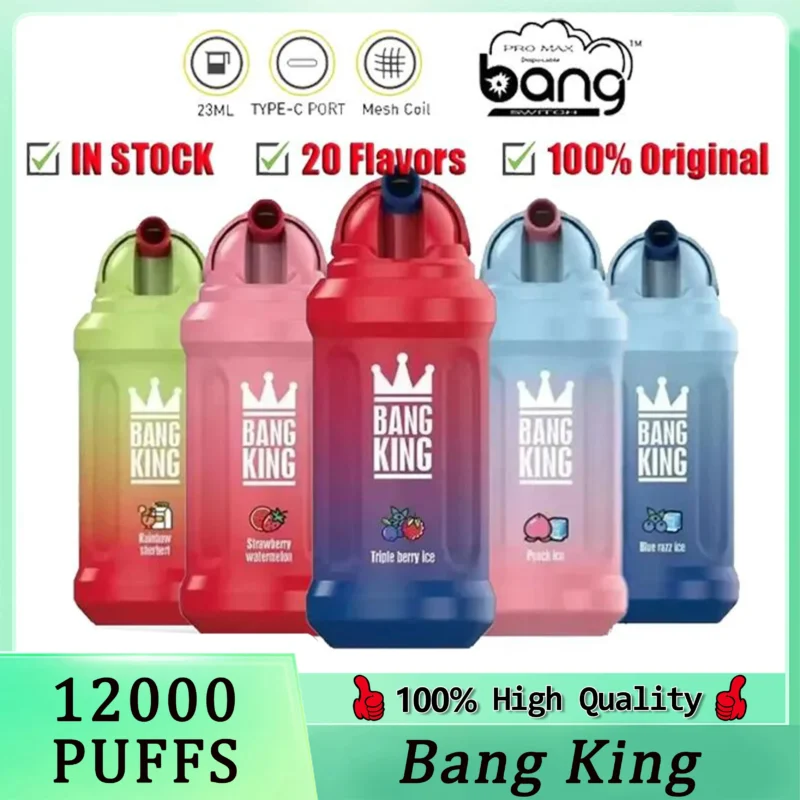 Bang King 12000 Puffs 0% 2% 3% 5% Nicotine Rechargeable Disposable Vape Wholesale 44 Bang King 12000 Puffs 0% 2% 3% 5% Nicotine Rechargeable Disposable Vape Wholesale