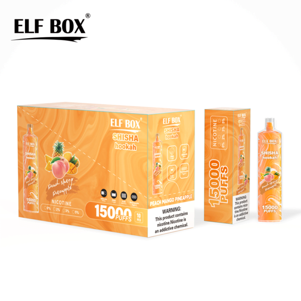 ELF BOX LS15000 Puff Shisha Hookah 0% 2% 5% Nicotine Rechargeable Disposable Vape Wholesale - HelpVape - 15