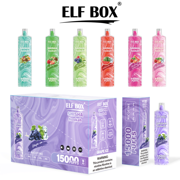 ELF BOX LS15000 Puff Shisha Hookah 0% 2% 5% Nicotine Rechargeable Disposable Vape Wholesale - HelpVape - 3