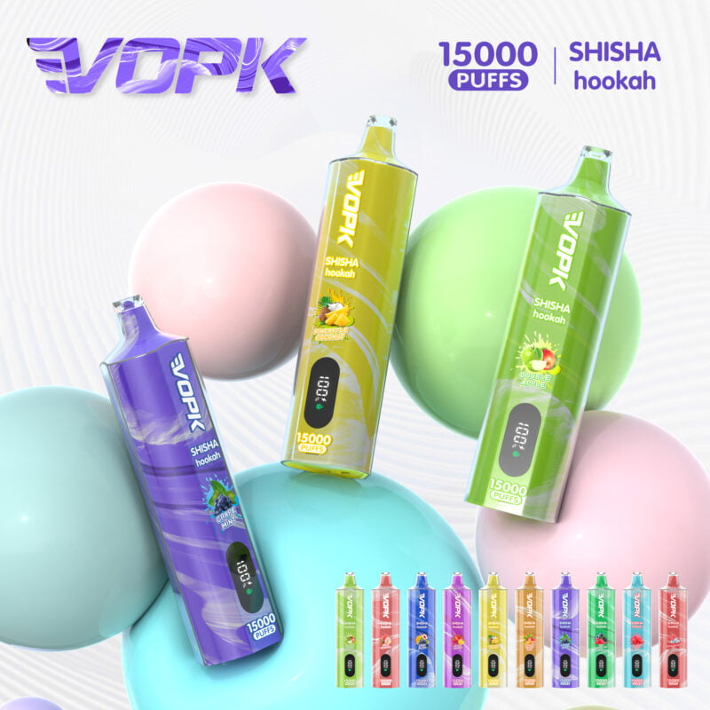 Narguilé chicha VOPK 15000 PUFFS 0% 2% 3% 5% Vente en gros de vape jetable à la nicotine - HelpVape - 1