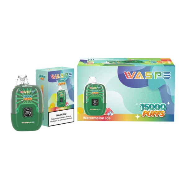 WASPE 15000 PUFFS Caixa Digital 0% 2% 3% 5% Nicotina Vape Descartável Atacado - HelpVape - 8