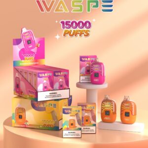 Cutie digitală WASPE 15000 PuffS 0% 2% 3% 5% Vape de unică folosință cu nicotină Comerț cu ridicata