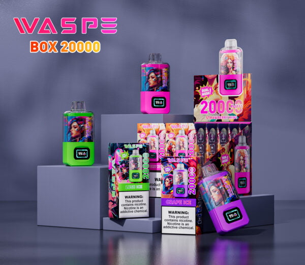 WASPE 20000 PUFFS Dual Mesh Box 0% 2% 3% 5% Nicotine Disposable Vape Wholesale - HelpVape - 1