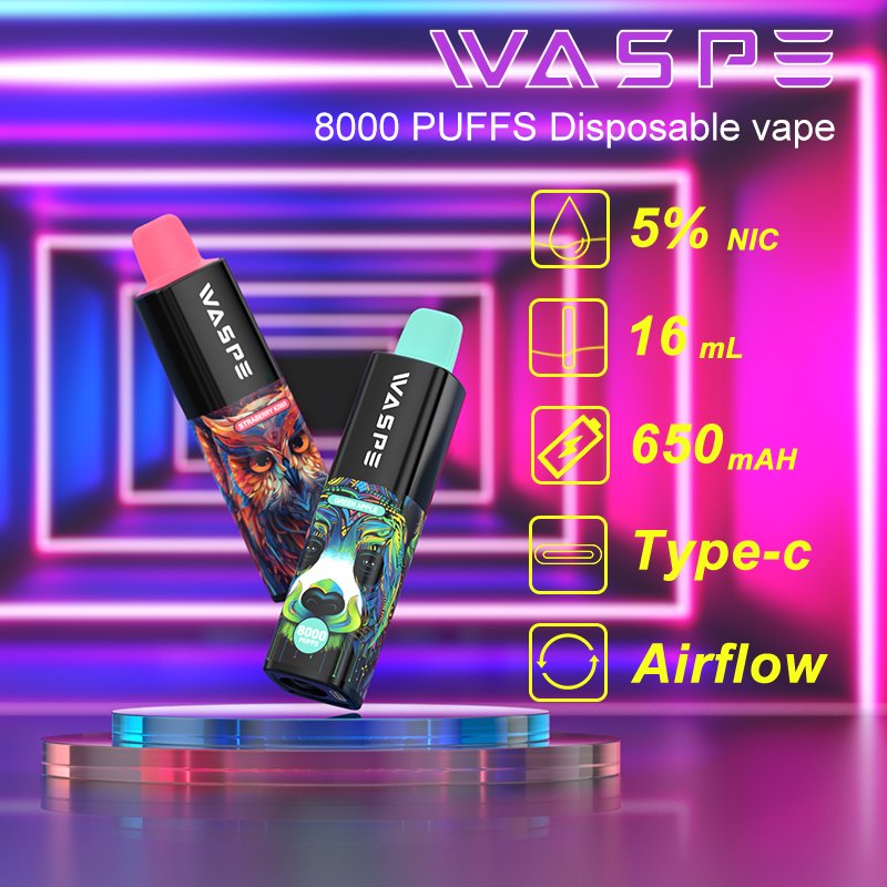 WASPE 8000 PUFFS 0% 2% 3% 5% Vape monouso alla nicotina all'ingrosso - HelpVape - 1