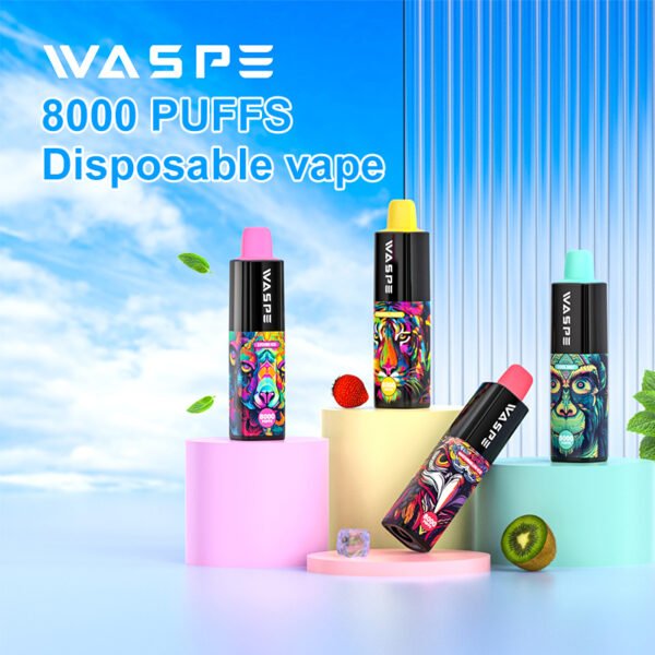 WASPE 8000 PUFFS 0% 2% 3% 5% Никотиновый одноразовый вейп оптом - HelpVape - 1