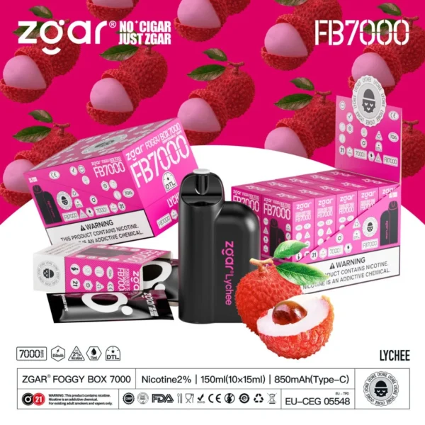 ZGAR FOGGY BOX 7000 Puffs 2% Никотиновый перезаряжаемый одноразовый вейп оптом - HelpVape - 19