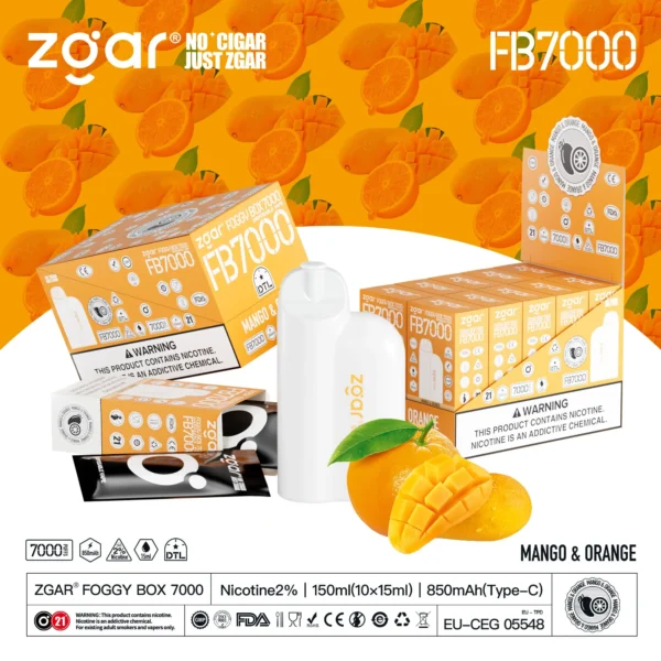 ZGAR FOGGY BOX 7000 Puffs 2% Никотиновый перезаряжаемый одноразовый вейп оптом - HelpVape - 20