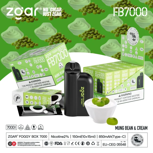 ZGAR FOGGY BOX 7000 Puffs 2% Никотиновый перезаряжаемый одноразовый вейп оптом - HelpVape - 3