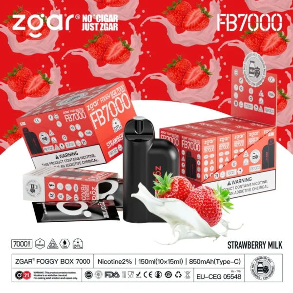 ZGAR FOGGY BOX 7000 Puffs 2% Никотиновый перезаряжаемый одноразовый вейп оптом - HelpVape - 9