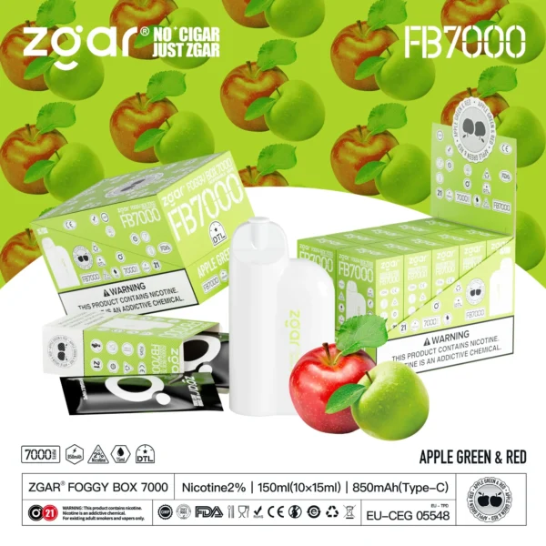 ZGAR FOGGY BOX 7000 Puffs 2% Никотиновый перезаряжаемый одноразовый вейп оптом - HelpVape - 11