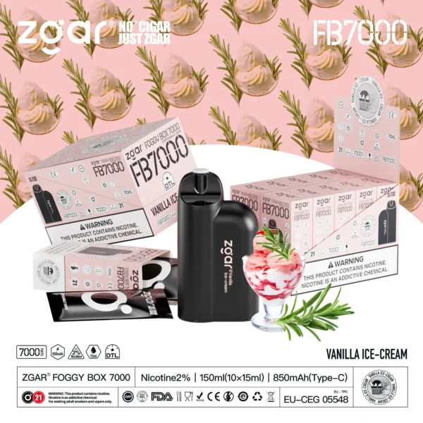 ZGAR FOGGY BOX 7000 Puffs 2% Никотиновый перезаряжаемый одноразовый вейп оптом - HelpVape - 10