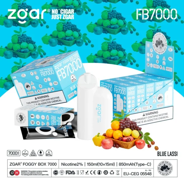 ZGAR FOGGY BOX 7000 Puffs 2% Никотиновый перезаряжаемый одноразовый вейп оптом - HelpVape - 13