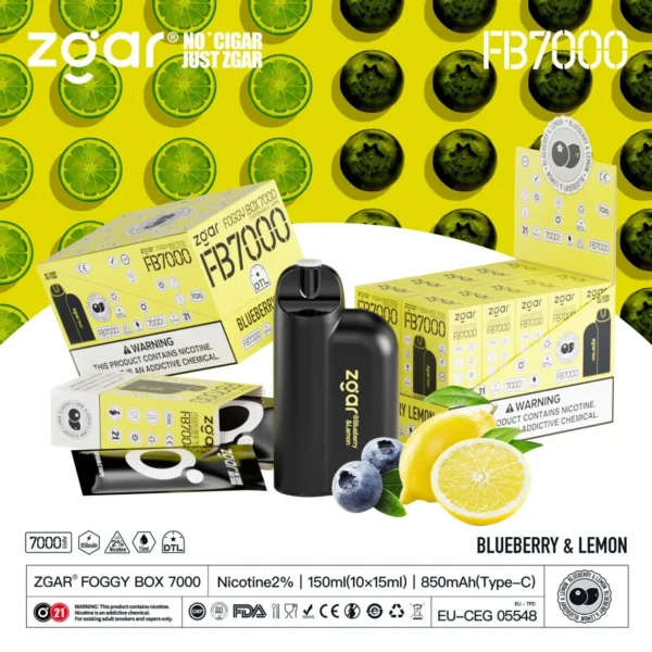 ZGAR FOGGY BOX 7000 Puffs 2% Никотиновый перезаряжаемый одноразовый вейп оптом - HelpVape - 14