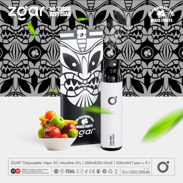 ZGAR ZG25 3000 Puffs 5% Pod jetable rechargeable à la nicotine en gros - HelpVape - 7