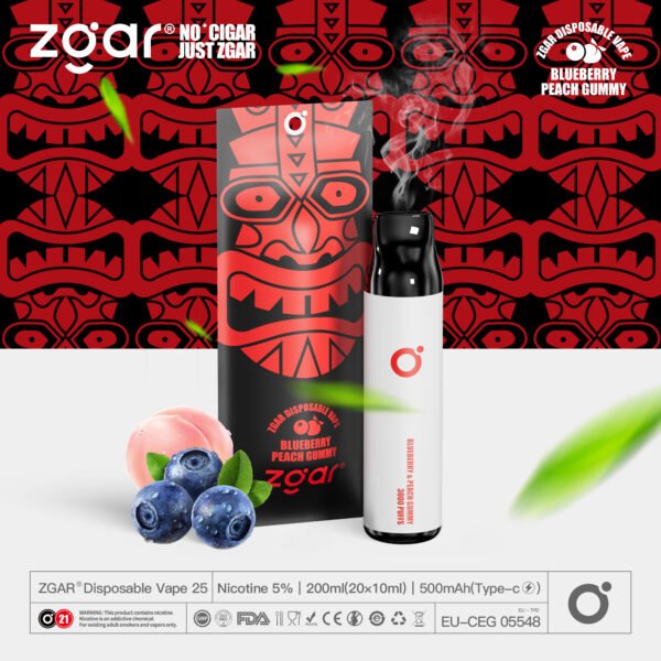 ZGAR ZG25 3000 Puffs 5% Pod jetable rechargeable à la nicotine en gros - HelpVape - 16