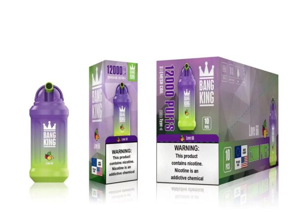 Bang King 12000 Puffs 0% 2% 3% 5% Nikotynowy akumulator jednorazowy Vape Hurt - HelpVape - 12