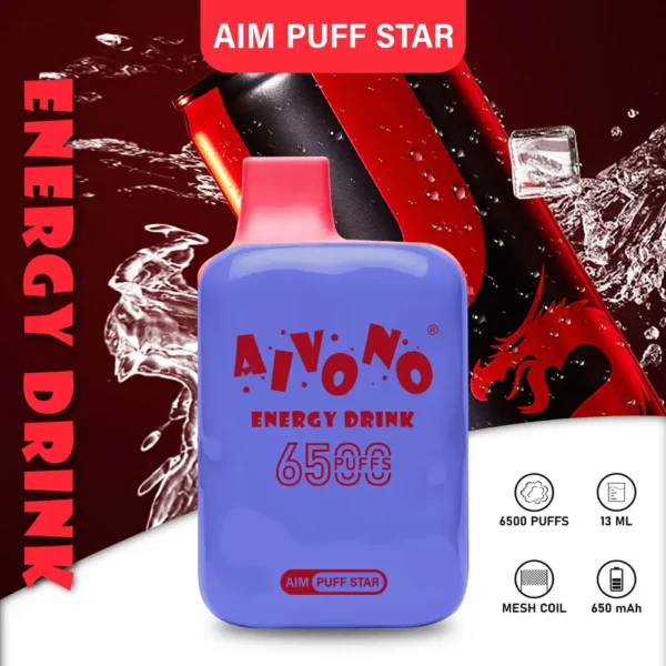 AIVONO AIM PUFFSTAR 6500 Puffs 0% 2% 5% Перезаряжаемые одноразовые ручки для электронных сигарет с низким содержанием никотина. Купить оптом - HelpVape - 4