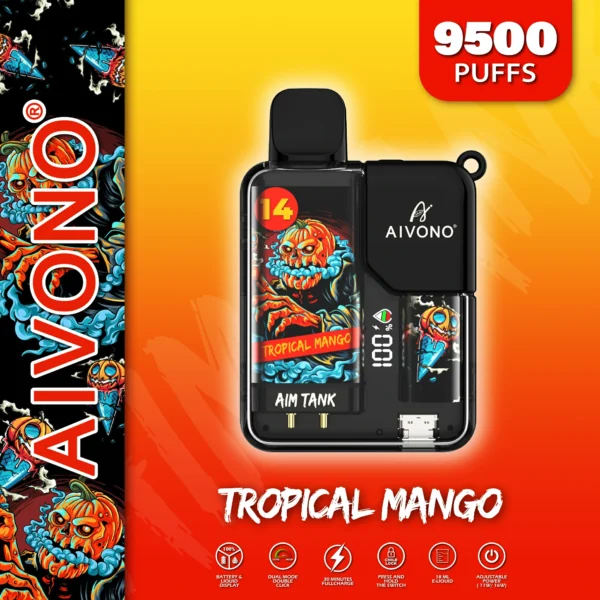 AIVONO AIM TANK 9500 Puffs 0% 2% 3% 5% Stylo vape jetable rechargeable à faible teneur en nicotine en vrac Acheter en gros - HelpVape - 8