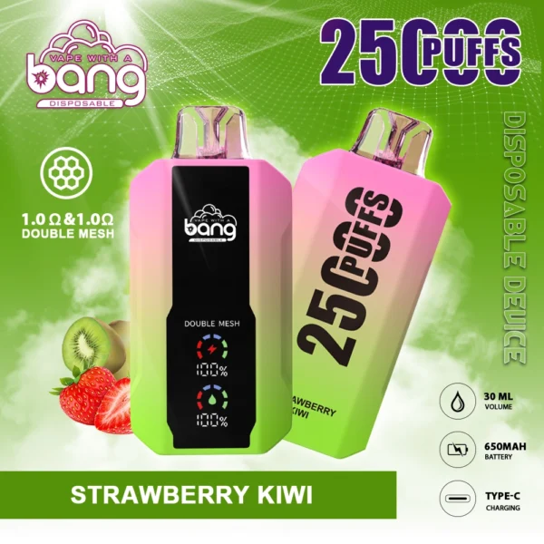 Bang 25000 Puffs 0% 2% 3% 5% Stylo vape jetable rechargeable à faible teneur en nicotine en vrac Acheter en gros - HelpVape - 8