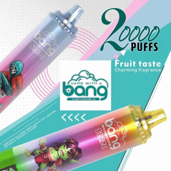 Bang Blaze 20000 Puffs 0% 2% 3% 5% Stylo vape jetable rechargeable à faible teneur en nicotine en vrac Acheter en gros - HelpVape - 1