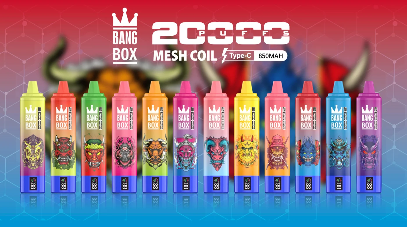Bang Box 20000 Puffs 0% 2% 3% 5% Faible teneur en nicotine rechargeable en vrac Acheter un stylo vape jetable en gros 26 Bang Box 20000 Puffs 0% 2% 3% 5% Nicotine rechargeable en vrac Acheter Vape jetable en gros