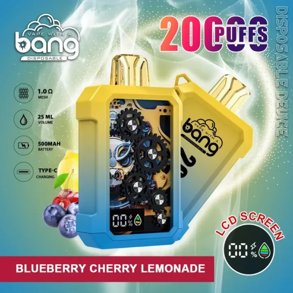 Bang Gear Tick Tock 20000 Puffs 0% 2% 3% 5% Stylo vape jetable rechargeable à faible teneur en nicotine en vrac Acheter en gros - HelpVape - 1