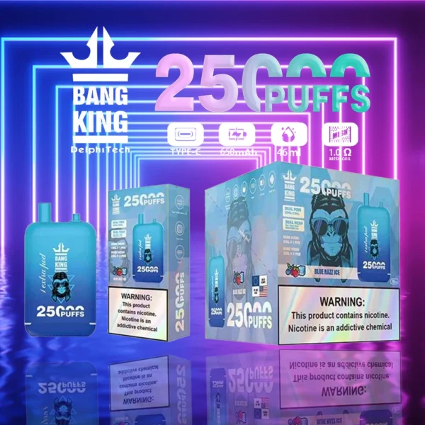 Bang King 25000 Puffs Dual Pods 0% 2% 3% 5% Stylo vapes jetables rechargeables à faible teneur en nicotine en vrac Acheter en gros - HelpVape - 4