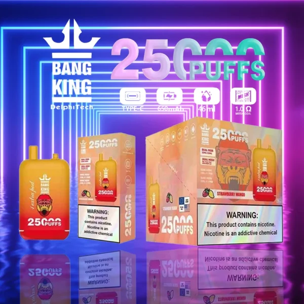 Bang King 25000 Puffs Dual Pods 0% 2% 3% 5% Stylo vapes jetables rechargeables à faible teneur en nicotine en vrac Acheter en gros - HelpVape - 5