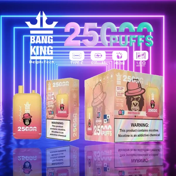 Bang King 25000 Puffs Dual Pods 0% 2% 3% 5% Stylo vapes jetables rechargeables à faible teneur en nicotine en vrac Acheter en gros - HelpVape - 7