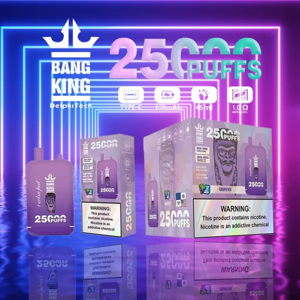 Bang King 25000 Puffs Dual Pods 0% 2% 3% 5% Stylo vapes jetables rechargeables à faible teneur en nicotine en vrac Acheter en gros - HelpVape - 8