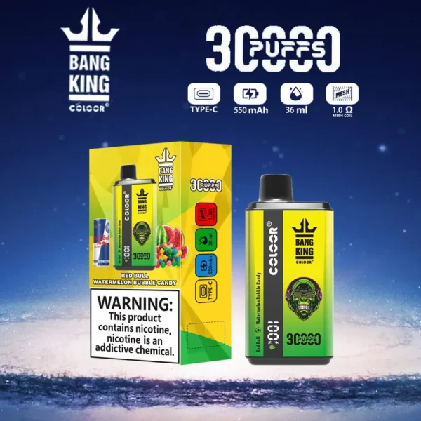 Bang King 30000 Puffs Double Saveur 0% 2% 3% 5% Stylo vape jetable rechargeable à faible teneur en nicotine en vrac Acheter en gros - HelpVape - 3