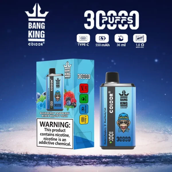 Bang King 30000 Puffs Double Saveur 0% 2% 3% 5% Stylo vape jetable rechargeable à faible teneur en nicotine en vrac Acheter en gros - HelpVape - 4