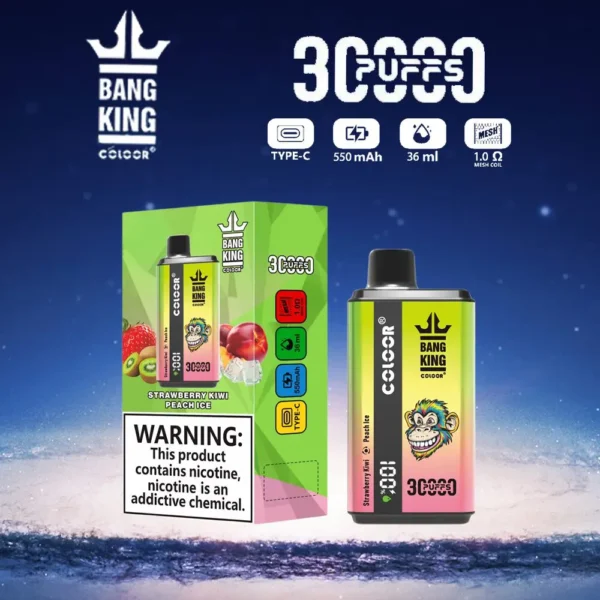 Bang King 30000 Puffs Double Saveur 0% 2% 3% 5% Stylo vape jetable rechargeable à faible teneur en nicotine en vrac Acheter en gros - HelpVape - 6