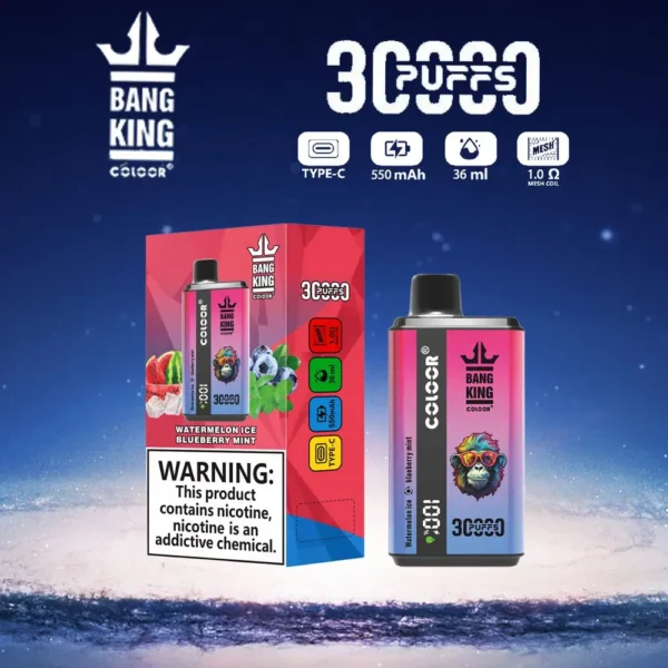 Bang King 30000 Puffs Double Saveur 0% 2% 3% 5% Stylo vape jetable rechargeable à faible teneur en nicotine en vrac Acheter en gros - HelpVape - 9