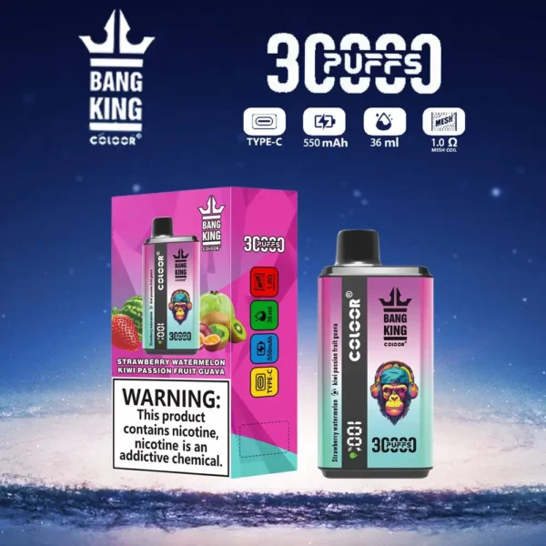 Bang King 30000 Puffs Double Saveur 0% 2% 3% 5% Stylo vape jetable rechargeable à faible teneur en nicotine en vrac Acheter en gros - HelpVape - 10