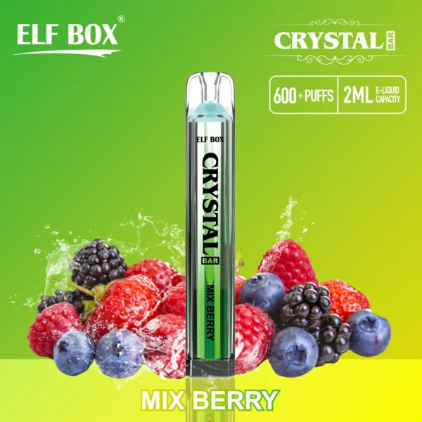 ELF BOX CRYSTAL BAR 600 Puffs 0% 2% 5% Никотиновый перезаряжаемый одноразовый вейп Купить оптом - HelpVape - 8