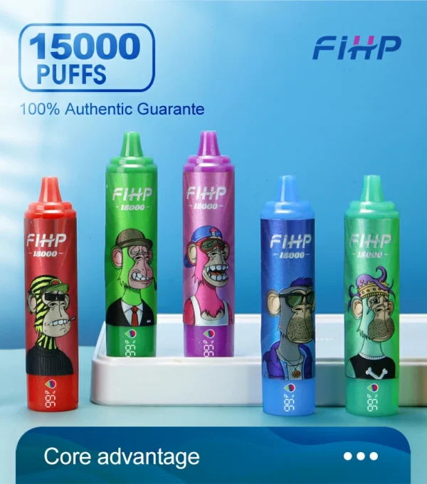 FIHP 15000 Puffs 2% 5% Caneta Vapes descartáveis ​​recarregáveis ​​com baixo teor de nicotina em massa Comprar no atacado - HelpVape - 1