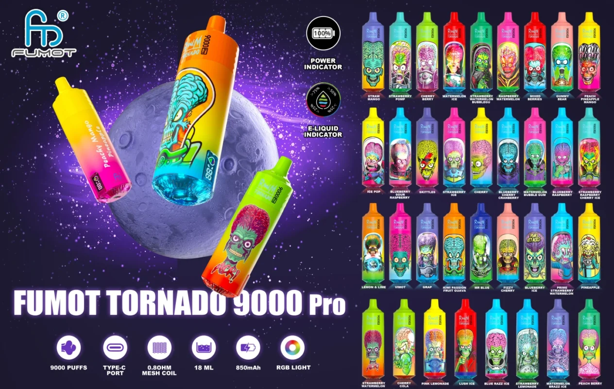 RandM Tornado 9000 PRO Puffs 0% 2% 3% 5% Nicotină în vrac Cumpărați Vape de unică folosință Comerț cu ridicata