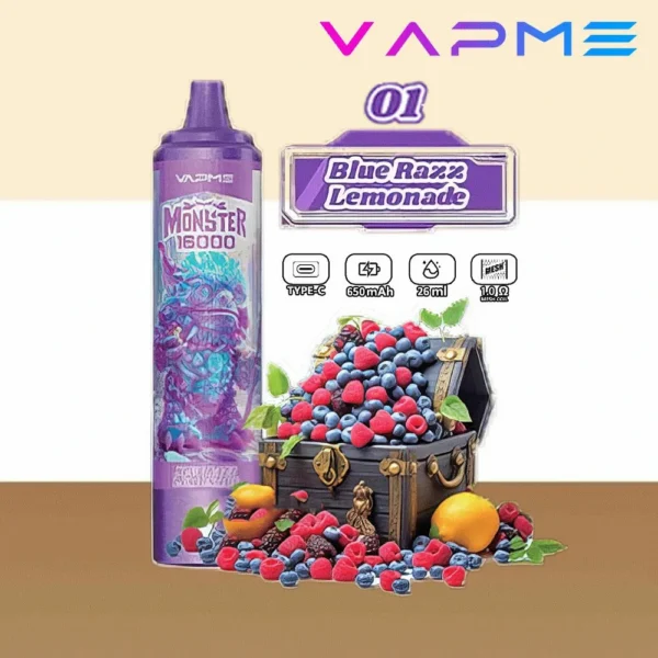 Vapme Monster 16000 Puffs 2% 5% Nikotynowe Akumulatory Jednorazowe Vape Luzem kup hurtowo - HelpVape - 9