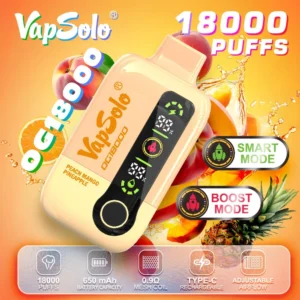 Vapsolo DG 18000 Puffs 2% 5% Перезаряжаемые одноразовые ручки для электронных сигарет с низким содержанием никотина Купить оптом - HelpVape - 9