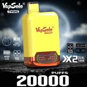 VapSolo Twins 20000 Puffs 2% 5% Перезаряжаемые одноразовые вейпы-ручки с низким содержанием никотина, оптовая покупка оптом - HelpVape - 16