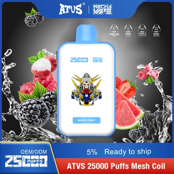 ATVS 25000 Puffs Dual Mesh 5% Low Nicotina Rechargeable Vapes Pen vrac Cumpărați cu ridicata - HelpVape - 10