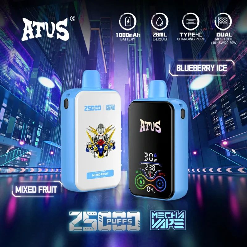 ATVS 25000 Puffs Dual Mesh 5% Low Nicotina Reincarable Vapes Pen vrac Cumpărați cu ridicata