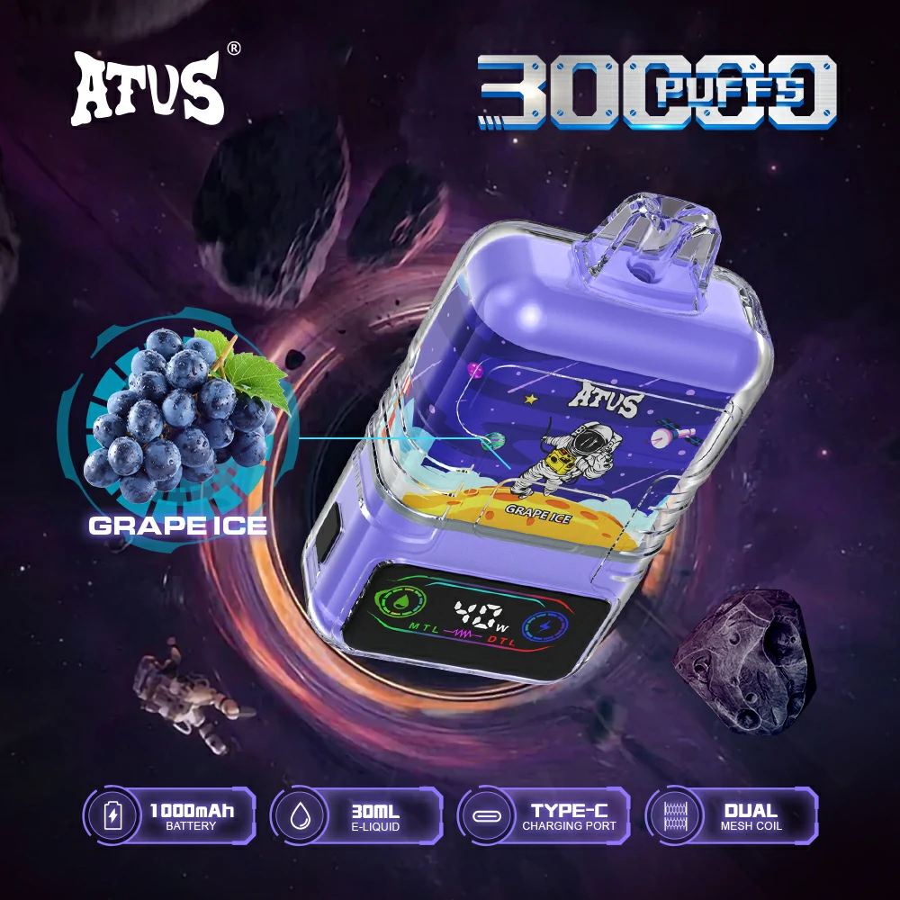 ATVS 30000 Puffs Dual Mesh 5% Low Nicotina Reîncărcabil Vapes Pen vrac Cumpărați cu ridicata