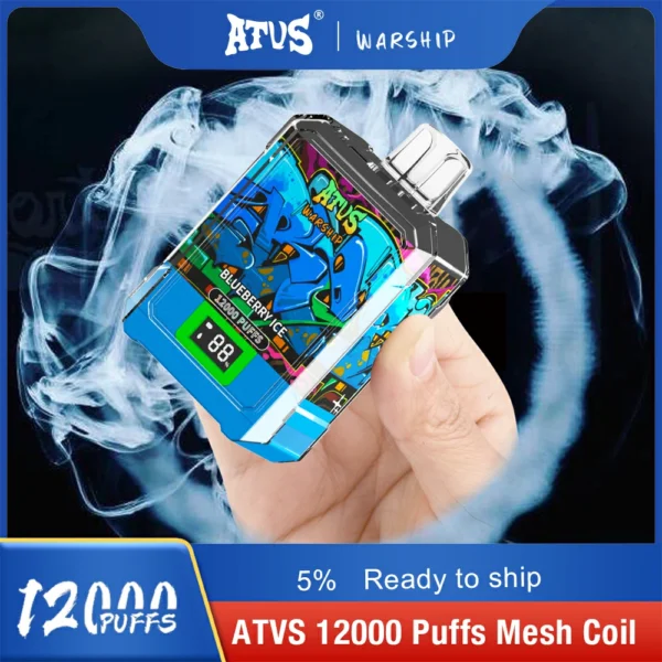 Atvs Warship 12000 Puffs 5% Перезаряжаемые одноразовые ручки для электронных сигарет с низким содержанием никотина Купить оптом - HelpVape - 8