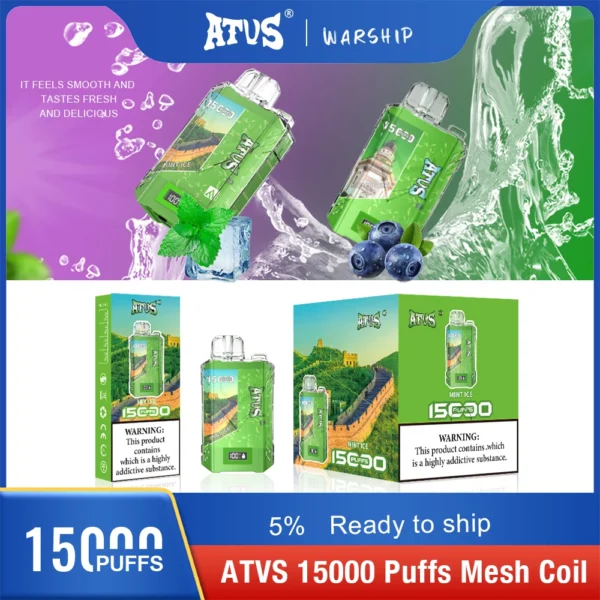 Atvs 15000 Puffs 5% Low Nicotina Rechargeable Vapes Pen vrac Cumpărați cu ridicata - HelpVape - 11