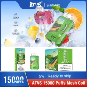 Atvs 15000 Puffs 5% Low Nicotina Rechargeable Vapes Pen vrac Cumpărați cu ridicata - HelpVape - 17