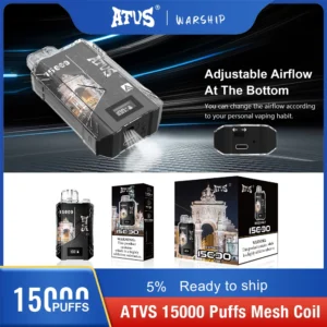 Atvs 15000 Puffs 5% Low Nicotina Rechargeable Vapes Pen vrac Cumpărați cu ridicata - HelpVape - 15