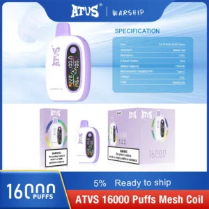Atvs 16000 Puffs 2% 5% Перезаряжаемые одноразовые ручки для вейпов с низким содержанием никотина, оптовая покупка оптом - HelpVape - 26